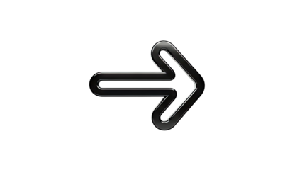 Glossy Black Right Arrow