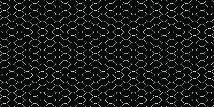 Net pattern. Rope net vector silhouette. Soccer, football, volleyball, tennis and tennis net pattern. Fisherman hunting net rope texture or pattern.