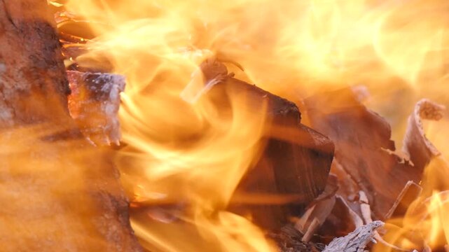 Rapid flames and smoke in a fire