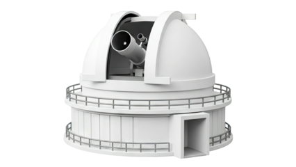 Modern Observatory Dome with Telescope