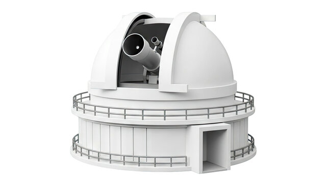 Modern Observatory Dome with Telescope
