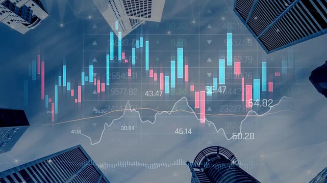 Candlestick chart visualizing financial market trends, investment patterns, price fluctuations, and trading strategy in capital and digital asset markets Marrow