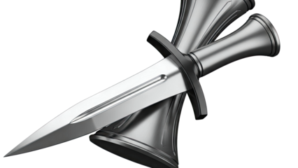 Close-up of a Dagger's Blade and Hilt with Decorative Elements