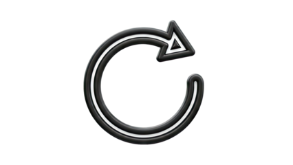 3D Rendered Refresh Arrow Icon