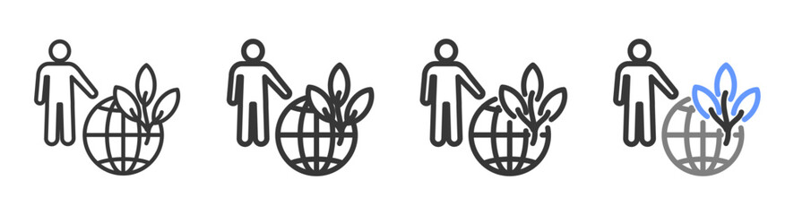 The Ultimate Rewilding Styles with Variations Line of icon set vector illustration  