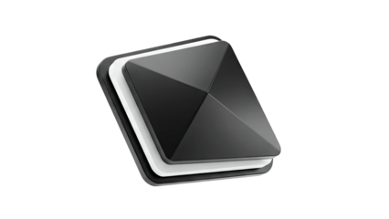 Black Pyramid-Shaped Object on White Layers