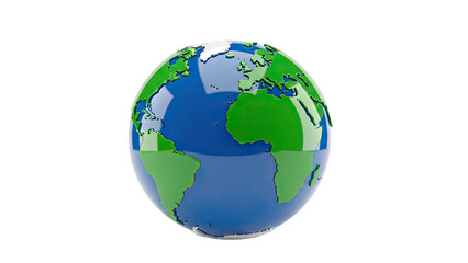 3D Render of a Cartoonish Globe
