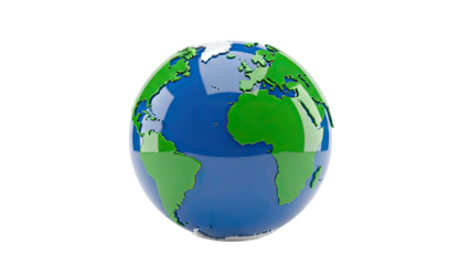 3D Render of a Cartoonish Globe