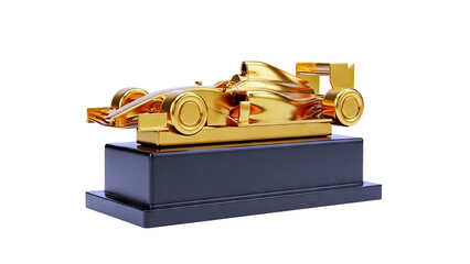 Naklejka premium Golden Formula 1 Car Trophy