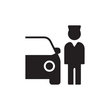 Valet Parking icon vector, filled flat sign, solid pictogram isolated on white. Symbol, logo illustration. Pixel perfect vector graphics
