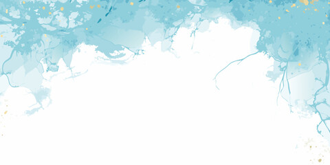 Fototapeta premium Abstract watercolor background with flowing blue and white hues