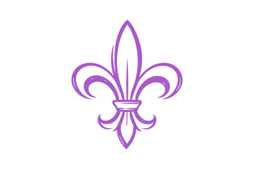  Hand drawn Mardi Gras Fleur de lis heraldic symbol sketch carnival Doodle illustration design  © Digital