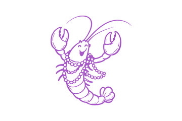 Hand drawn Mardi Gras carnival Doodle illustration design  © Digital