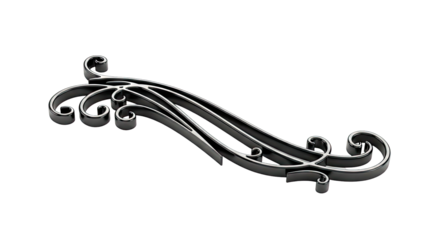 Black Ornate Scrollwork Accent