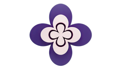 Layered Purple and Pink Flower Design