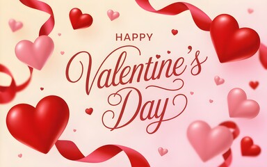 a vibrant banner style valentine's day