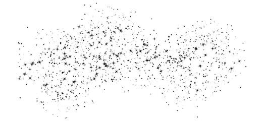 Obraz premium Black Stardust Spatter with Sparkle Particles and Fine Glitter Texture Overlay. Black Dust and Silver Glitter Splatter 