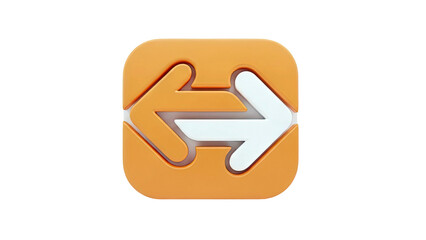 Orange and White Arrows Icon