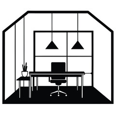 Fototapeta premium minimal office interior