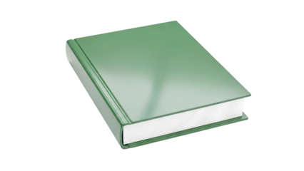 Closed Green Hardcover Book