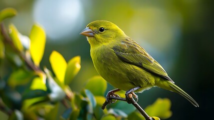 A beautiful blue tit, yellow wagtail, and yellow tit perched on a wild tree branch showcasing colorful feathers and wings in a natural wildlife setting