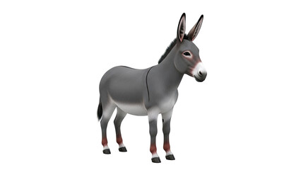 3D Render of a Gray Donkey