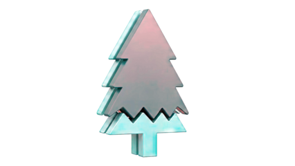 Abstract geometric Christmas tree decoration
