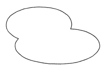 楕円形を二つ重ねた手描き風のフレーム（横長・内側が白背景）