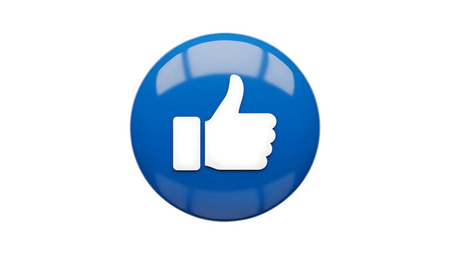 Blue circle with white thumbs-up icon - Powered by Adobe