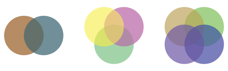 Modern isolated vector diagram icon set on white background. Graphical vector infographic diagram icon. Round 2,3,4 diagrams.  EPS 10. 