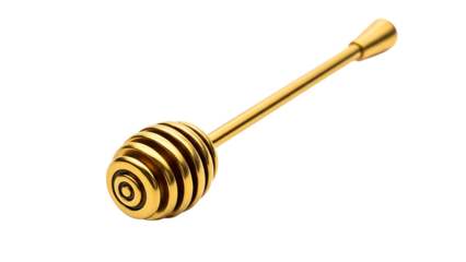 Golden Spiral-Ended Rod on Checkered Background