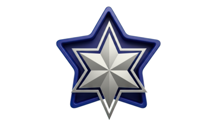 Blue and Silver Star Emblem