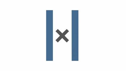 Obraz premium Mathematical multiplication symbol graphic design.