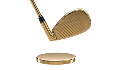 Golden Golf Club and Tee Display