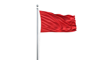 Red flag on a pole