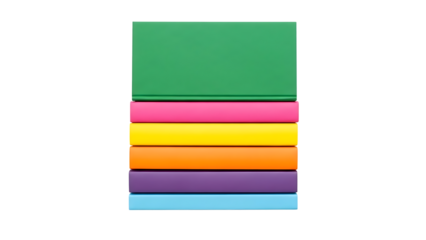 Stack of colorful rectangular blocks on grid background