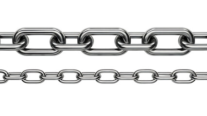 Two rows of metallic chains on checkered background