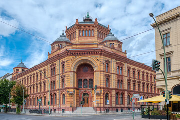 Fototapeta premium Berlin is the capital of Germany and one of its sixteen federal states. It is located in northeastern Germany. (post office)