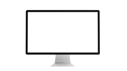 Blank Computer Monitor on Checkered Background