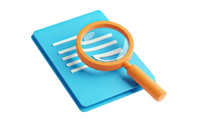 Magnifying Glass Over Document