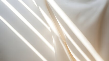 Soft Fabric with Natural Light and Flowing Shadows Creating Minimal Elegant Background Texture