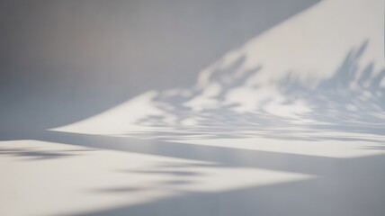 Geometric Window Light and Shadow Pattern on Wall for Modern Minimal Interior Background