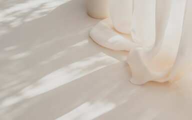 Geometric Window Light and Shadow Pattern on Wall for Modern Minimal Interior Background