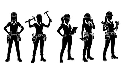 Tradeswoman with tools