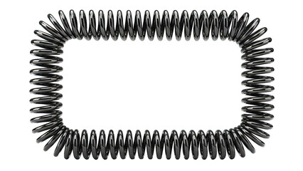 Black Rectangular Coil Spring Frame