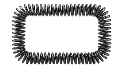 Black Rectangular Coil Spring Frame