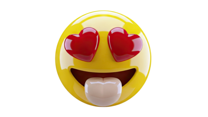 Emoji with heart eyes and tongue out