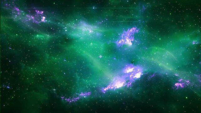 Animated Green Space Vtuber Background, Cosmos Looped Twitch Stream Overlay ,Abstract Looped Animation