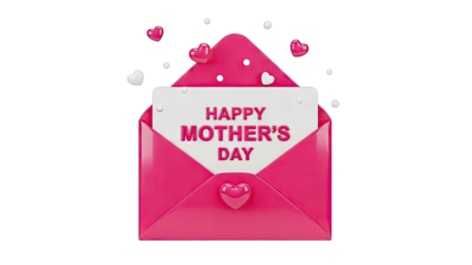 Happy Mother's Day Envelope with Hearts