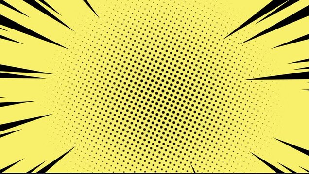 Loopable halftone dot motion graphic background ideal for branding, slides, and multimedia design